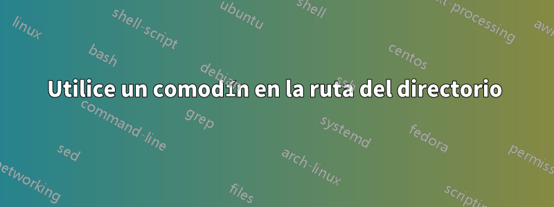 Utilice un comodín en la ruta del directorio