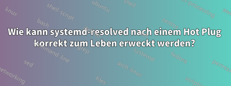 Wie kann systemd-resolved nach einem Hot Plug korrekt zum Leben erweckt werden?