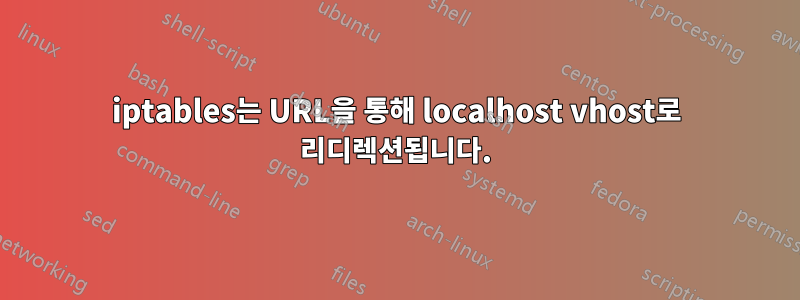 iptables는 URL을 통해 localhost vhost로 리디렉션됩니다.