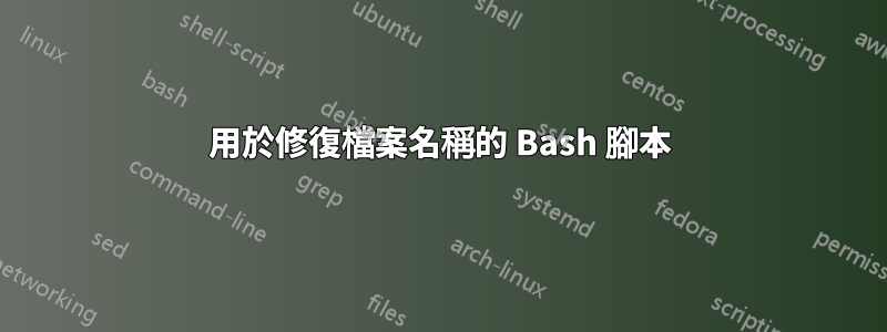 用於修復檔案名稱的 Bash 腳本