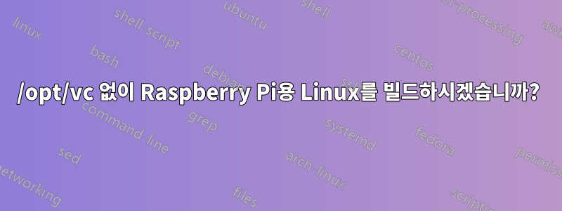 /opt/vc 없이 Raspberry Pi용 Linux를 빌드하시겠습니까?