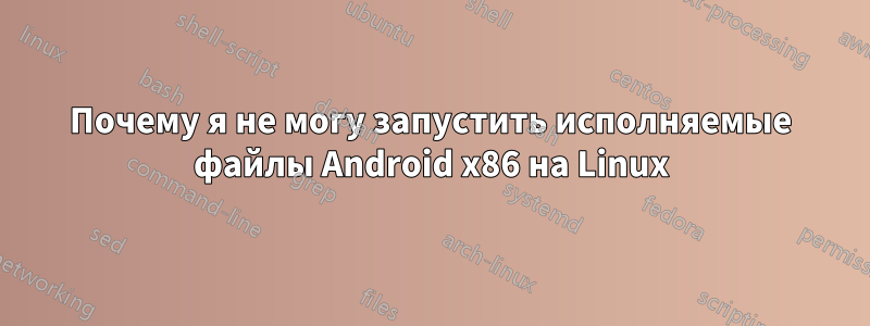 Почему я не могу запустить исполняемые файлы Android x86 на Linux