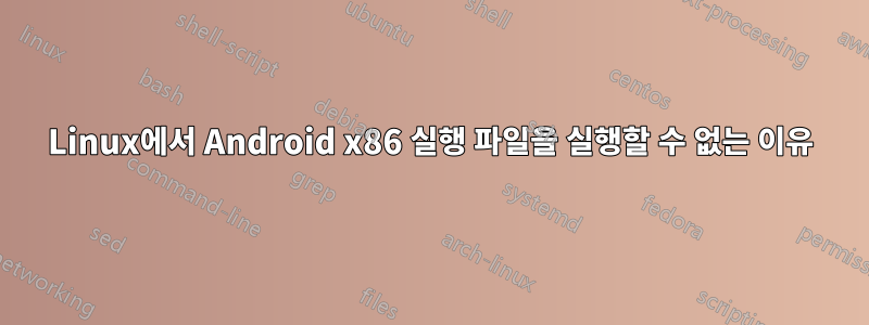 Linux에서 Android x86 실행 파일을 실행할 수 없는 이유