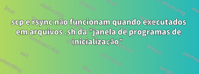 scp e rsync não funcionam quando executados em arquivos .sh da "janela de programas de inicialização"