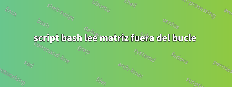 script bash lee matriz fuera del bucle