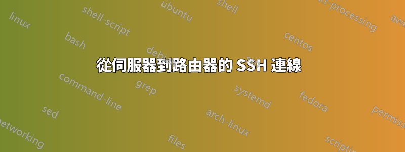 從伺服器到路由器的 SSH 連線 