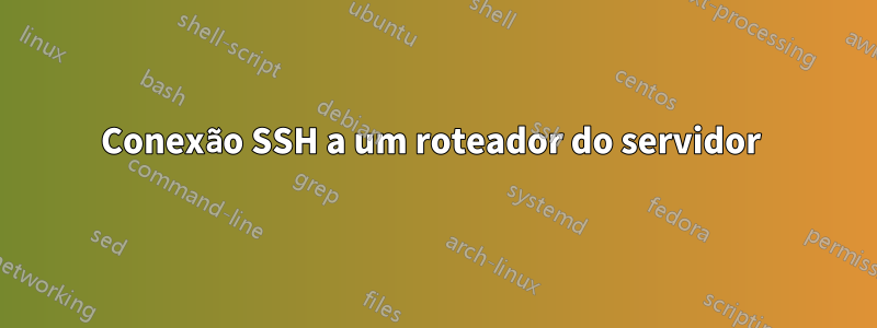 Conexão SSH a um roteador do servidor 