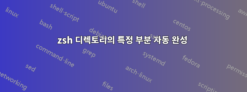 zsh 디렉토리의 특정 부분 자동 완성