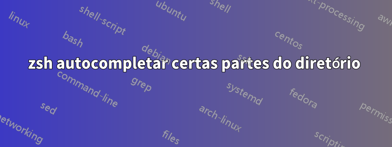 zsh autocompletar certas partes do diretório