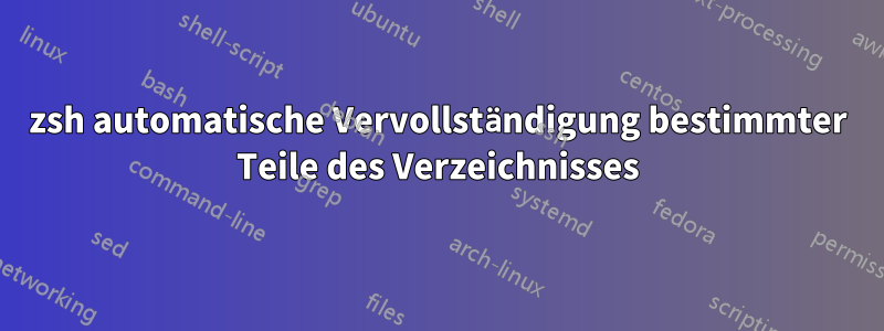 zsh automatische Vervollständigung bestimmter Teile des Verzeichnisses