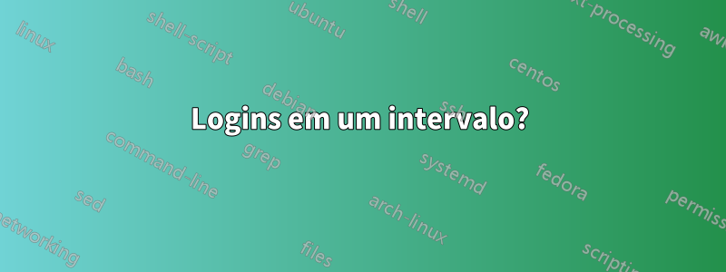 Logins em um intervalo?