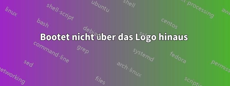 Bootet nicht über das Logo hinaus