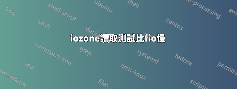 iozone讀取測試比fio慢