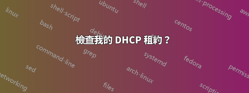 檢查我的 DHCP 租約？