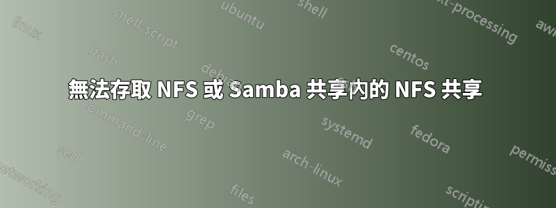 無法存取 NFS 或 Samba 共享內的 NFS 共享