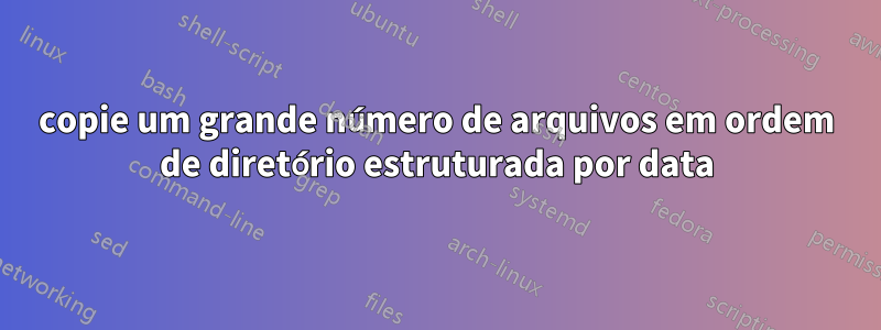 copie um grande número de arquivos em ordem de diretório estruturada por data