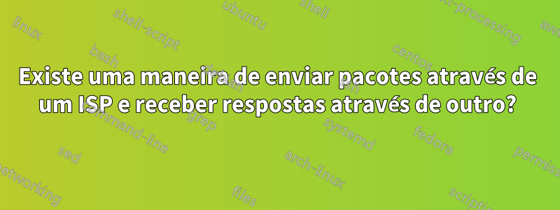 Existe uma maneira de enviar pacotes através de um ISP e receber respostas através de outro?