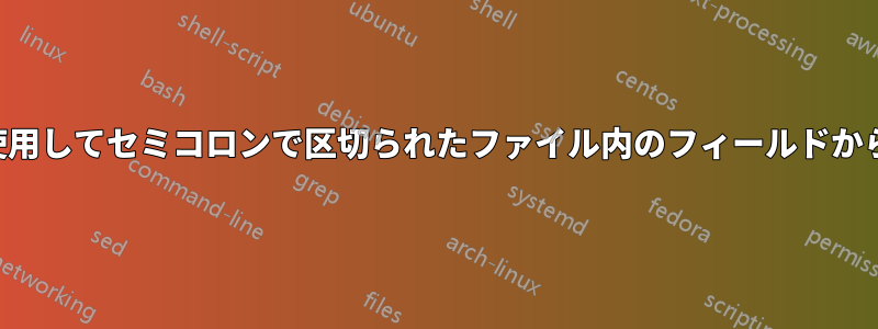 シェルスクリプトを使用してセミコロンで区切られたファイル内のフィールドからスペースを削除する