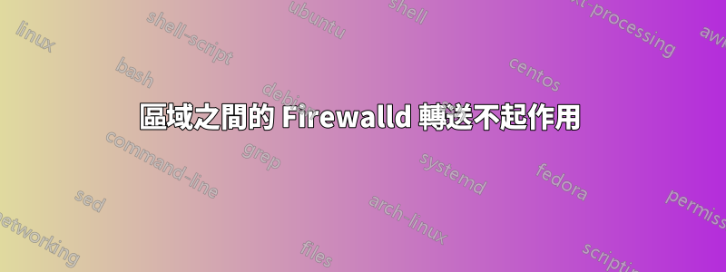 區域之間的 Firewalld 轉送不起作用