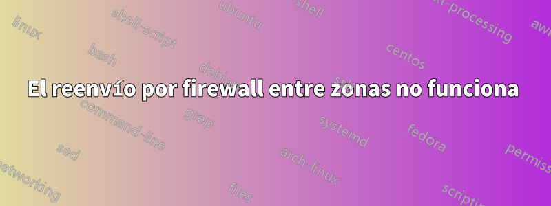 El reenvío por firewall entre zonas no funciona