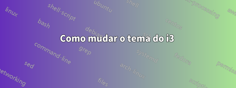 Como mudar o tema do i3