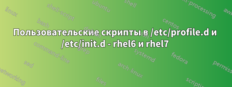 Пользовательские скрипты в /etc/profile.d и /etc/init.d - rhel6 и rhel7