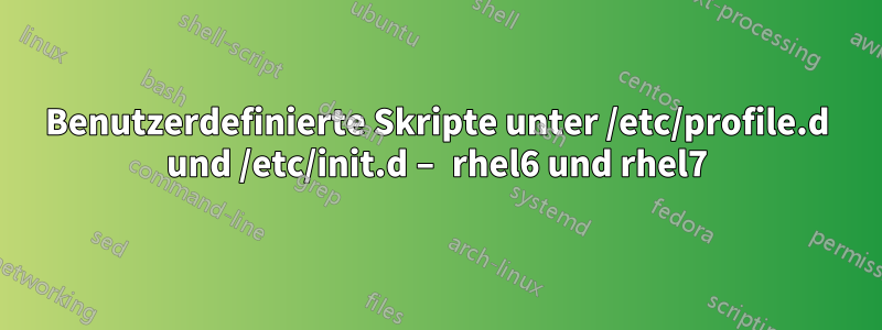 Benutzerdefinierte Skripte unter /etc/profile.d und /etc/init.d – rhel6 und rhel7