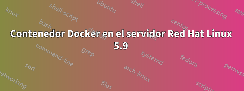 Contenedor Docker en el servidor Red Hat Linux 5.9