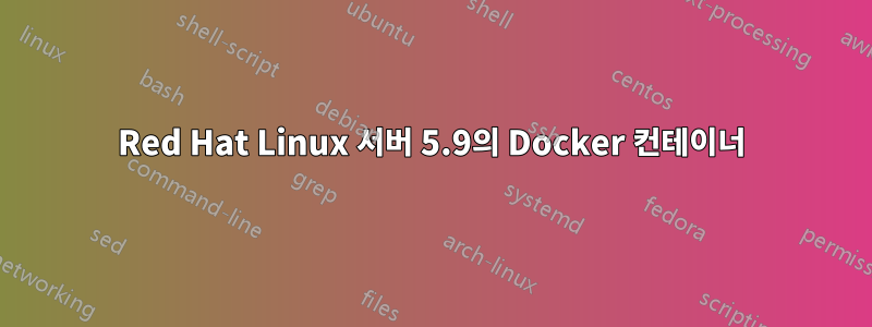 Red Hat Linux 서버 5.9의 Docker 컨테이너