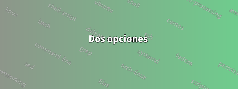 Dos opciones