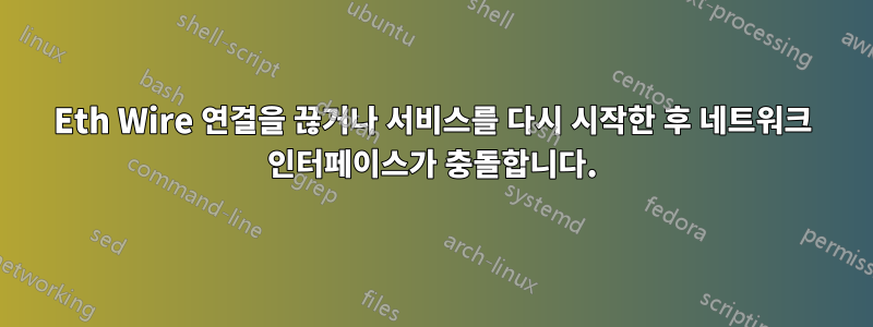 Eth Wire 연결을 끊거나 서비스를 다시 시작한 후 네트워크 인터페이스가 충돌합니다.