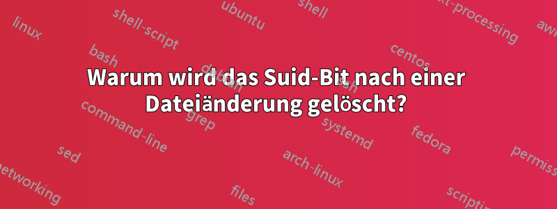 Warum wird das Suid-Bit nach einer Dateiänderung gelöscht?