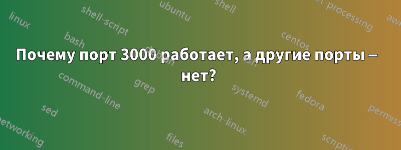 Почему порт 3000 работает, а другие порты — нет?