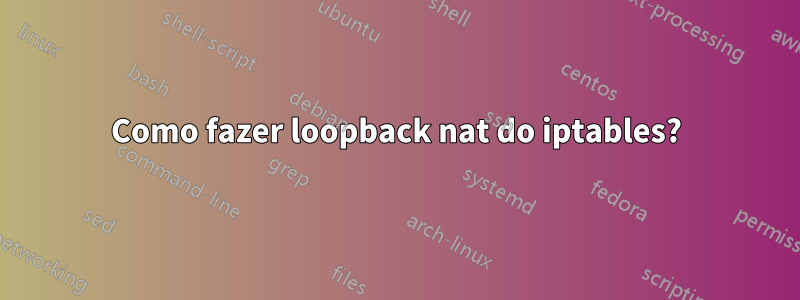 Como fazer loopback nat do iptables?