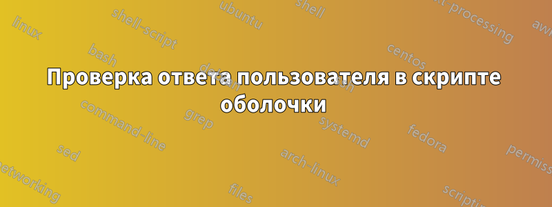 Проверка ответа пользователя в скрипте оболочки