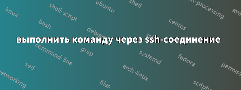 выполнить команду через ssh-соединение 