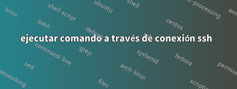 ejecutar comando a través de conexión ssh 