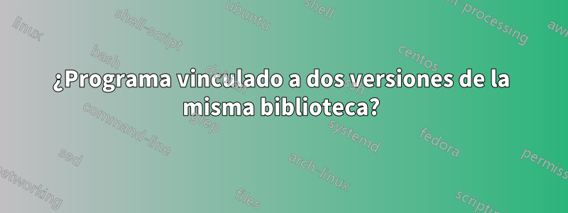 ¿Programa vinculado a dos versiones de la misma biblioteca?