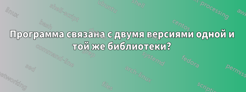 Программа связана с двумя версиями одной и той же библиотеки?