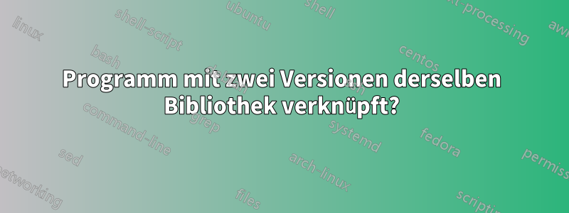 Programm mit zwei Versionen derselben Bibliothek verknüpft?