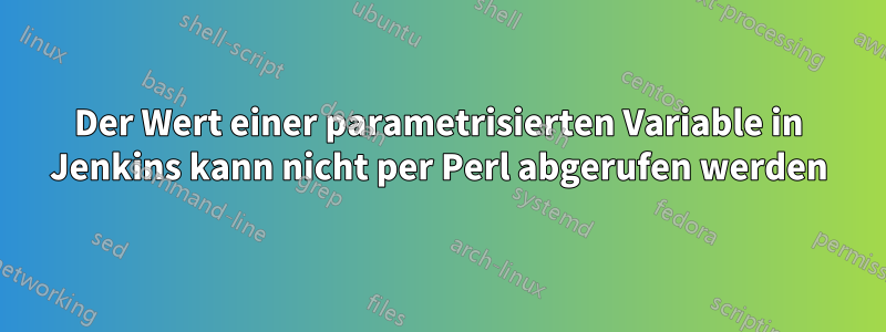 Der Wert einer parametrisierten Variable in Jenkins kann nicht per Perl abgerufen werden