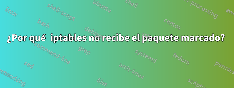 ¿Por qué iptables no recibe el paquete marcado?