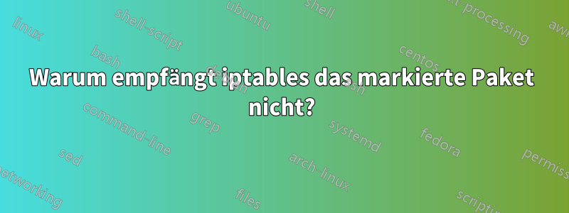 Warum empfängt iptables das markierte Paket nicht?