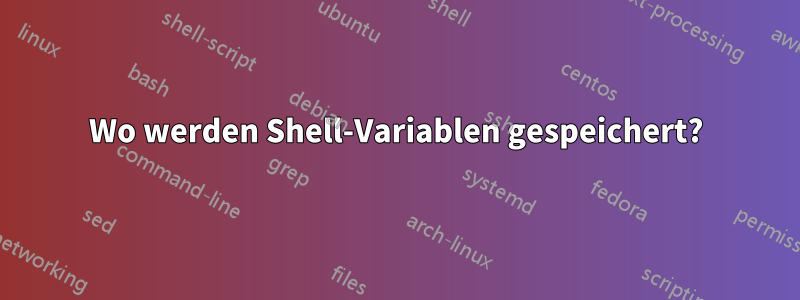 Wo werden Shell-Variablen gespeichert?