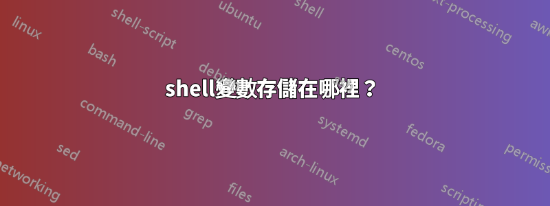 shell變數存儲在哪裡？