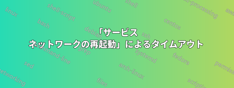 「サービス ネットワークの再起動」によるタイムアウト