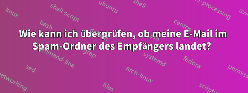 Wie kann ich überprüfen, ob meine E-Mail im Spam-Ordner des Empfängers landet? 