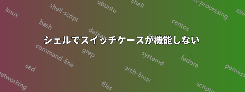 シェルでスイッチケースが機能しない