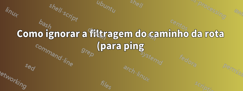 Como ignorar a filtragem do caminho da rota (para ping)?