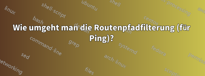 Wie umgeht man die Routenpfadfilterung (für Ping)?